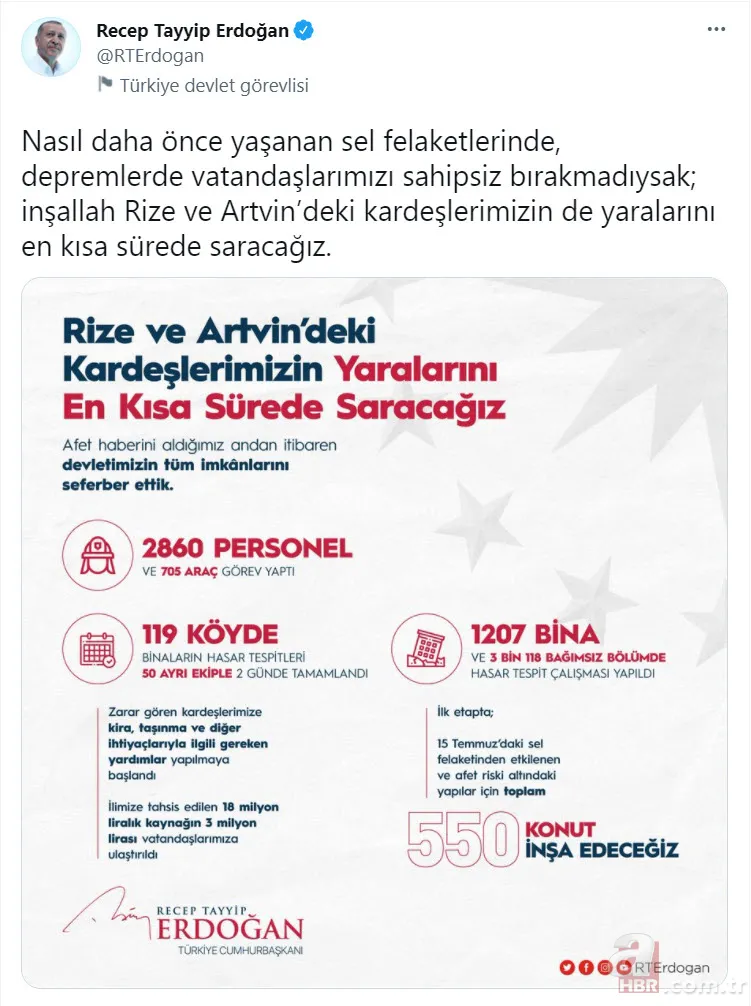 Rize ve Artvin'de sel felaketi | Başkan Erdoğan'dan 'kentleşme' uyarısı 10