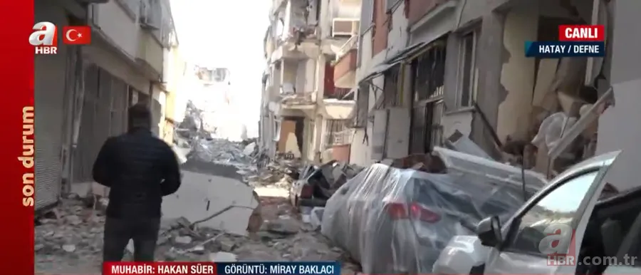Korku filmini aratmayan görüntüler! Hatay Defne’de sokaklar enkaz yığını | A Haber görüntüledi 13