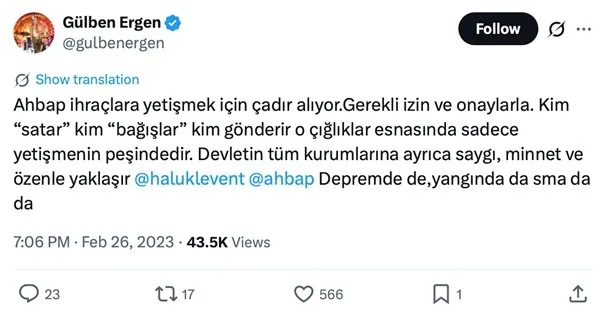 dun-destek-bugun-pismanlik-devleti-hedef-alanlarin-kendini-kurtarma-tiyatrosu-1785260102308.jpeg Gülben Ergen'in deprem zamanı yaptığı paylaşım