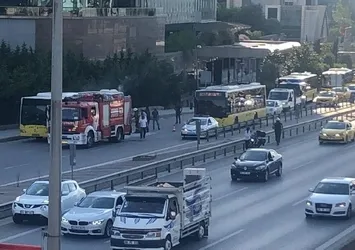 Yenisahra'da İETT otobüsü alevlere teslim oldu! O anlar cep telefonu kamerasına saniye saniye yansıdı