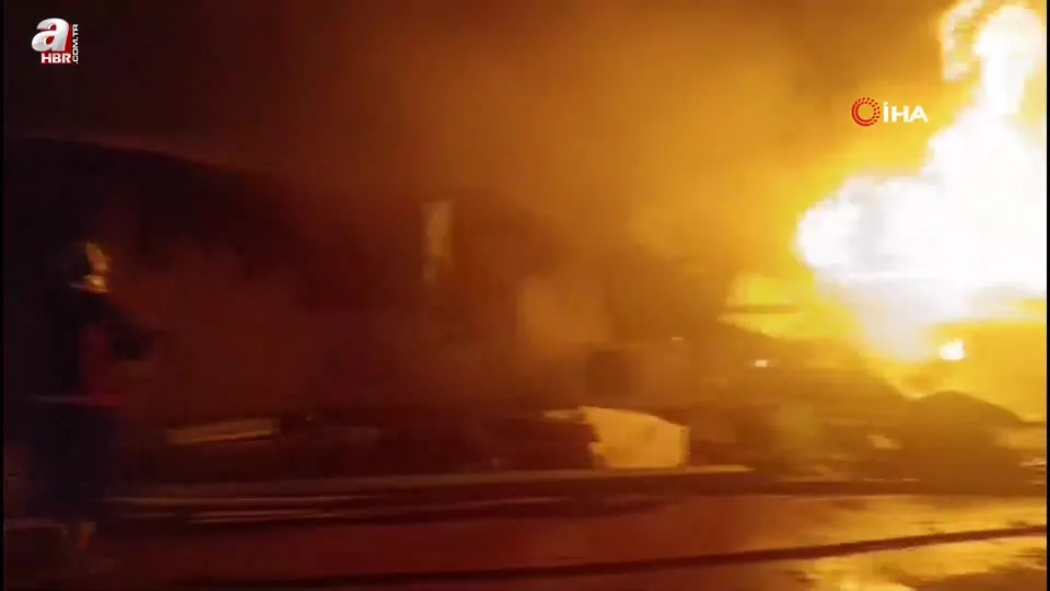 Malatya’da şantiyede yangın