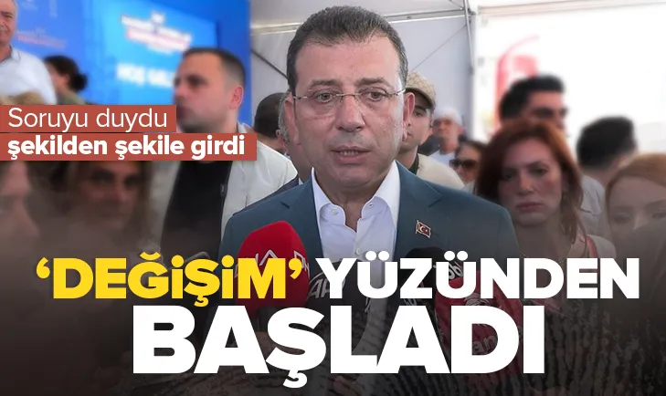 Soruyu geçiştirdi Değişim yüzüne yansıdı