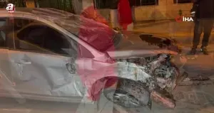 Samsun’da otomobil takla attı