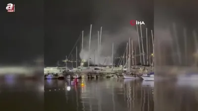 Bodrum Marina’da hortum paniği!