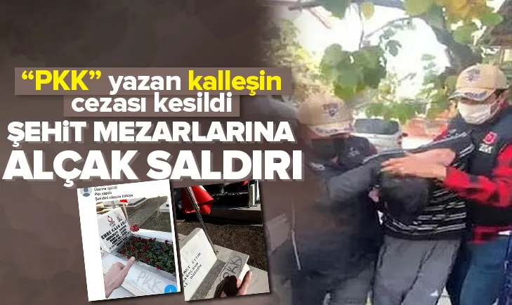 Şehit mezarlarına PKK yazan kalleş için karar