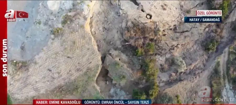 Samandağ'da deprem sonrası dev yarıklar oluştu! İşte A Haber’in özel görüntüleri 18