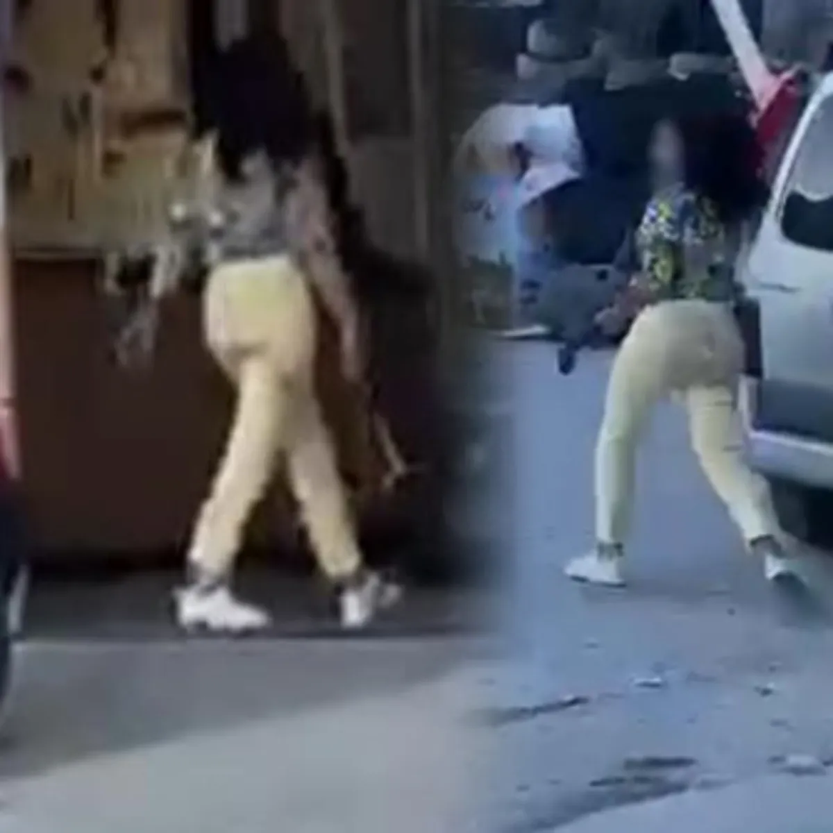 Sinir krizi geçiren genç kadın çekiçle sevgilisinin aracını parçaladı! O anlar kamerada