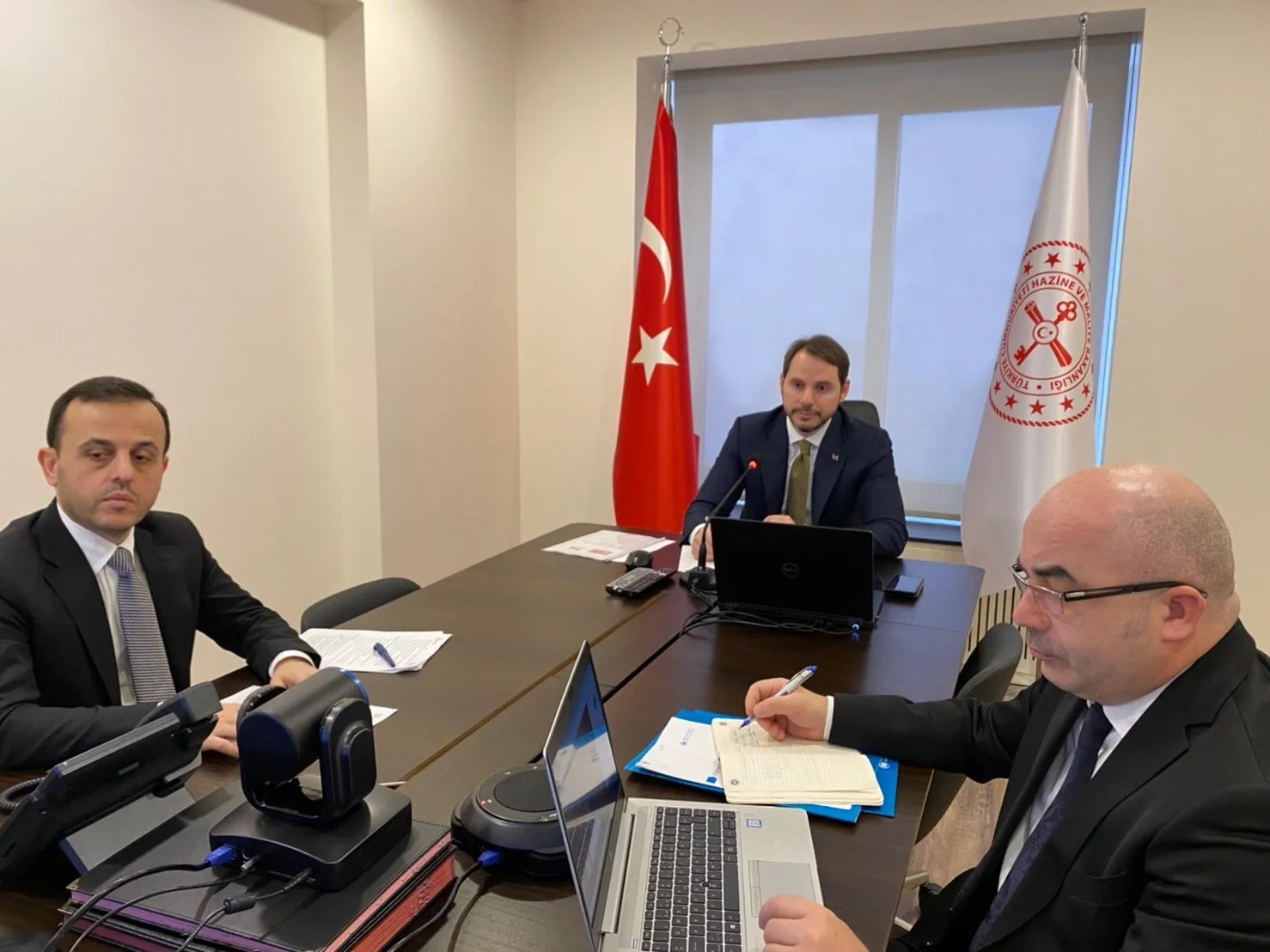 Son dakika: Hazine ve Maliye Bakanı Berat Albayrak açıkladı! Kovid-19 gündemiyle toplandı