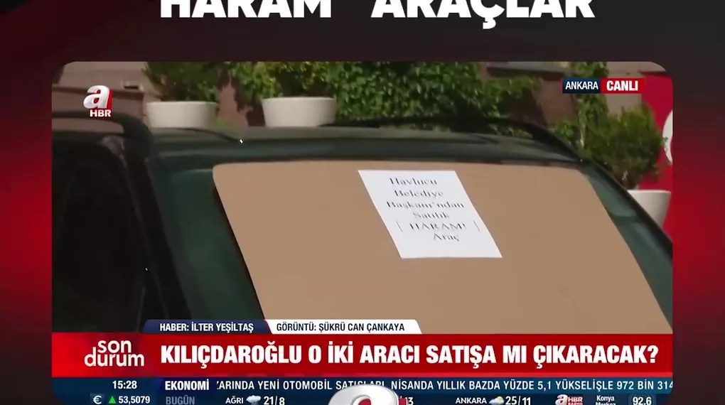 CHP ÖNÜNDE SATILIK “HARAM” ARAÇLAR