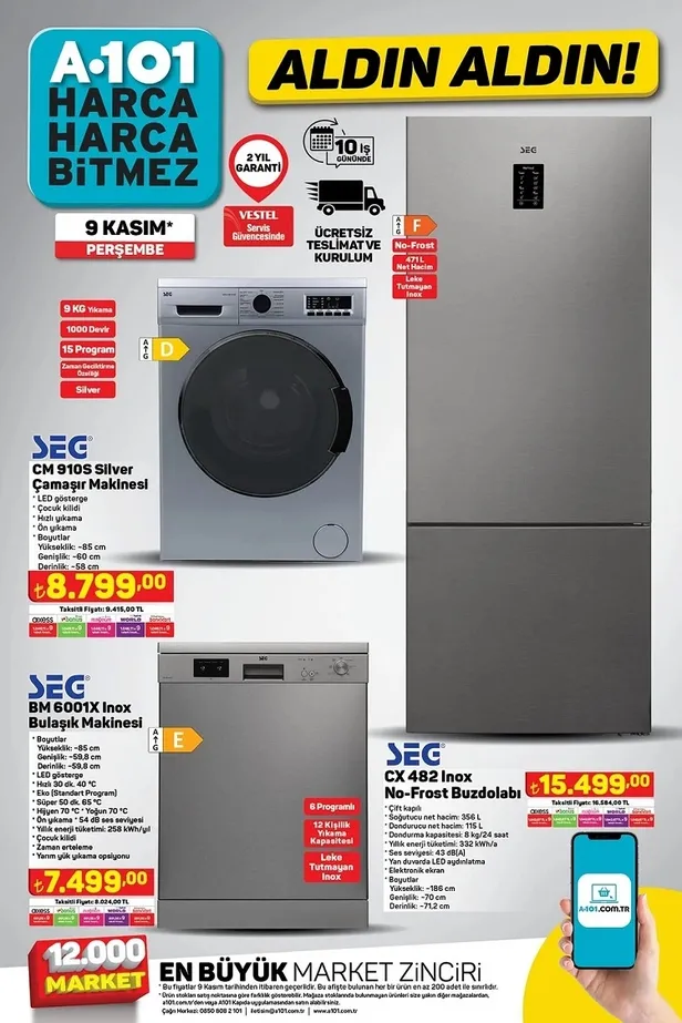 A101 21 Kasım aktüel ürünler kataloğu yayınladı! A101 afişinde Elektrikli ısıtıcı 439 TL, Saç düzleştirici 179 TL, Samsung Cyclone Süpürge 2.799 TL’den satışa sunuluyor
