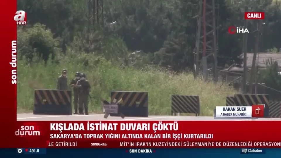 Son dakika: Sakarya’daki kışlada göçük! İstinat duvarı çöktü