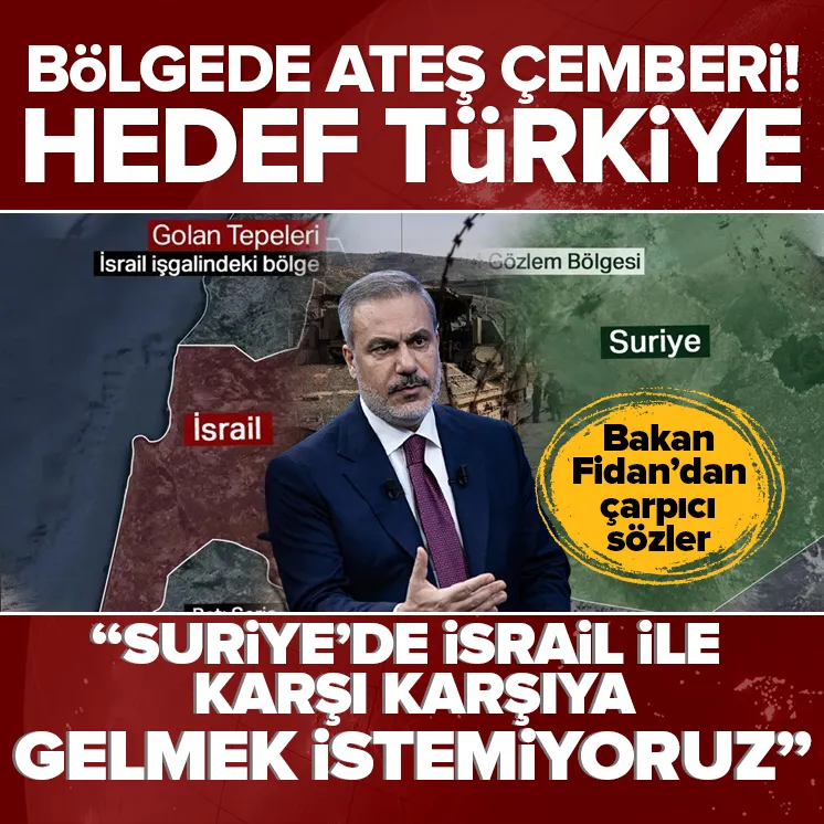Fidan: Suriyede İsrail ile karşı karşıya gelmek istemiyoruz