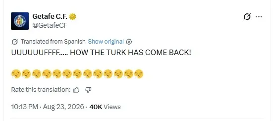 1787515339263.jpeg Enes Ünal’dan Getafe’ye altın değerinde 3 puan! İspanyol kulübünden övgü: “Türk ne biçim geri döndü” - 4