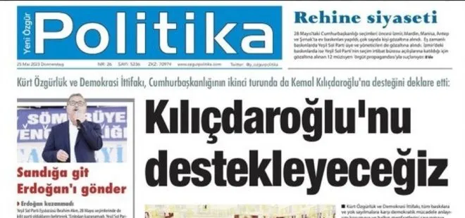 PKK’dan HDP’ye gazete üzerinden sesinizi kesin çağrısı! Ümit Özdağ ile suni kriz böyle ifşa oldu: Kılıçdaroğlu’nu destekleyeceğiz
