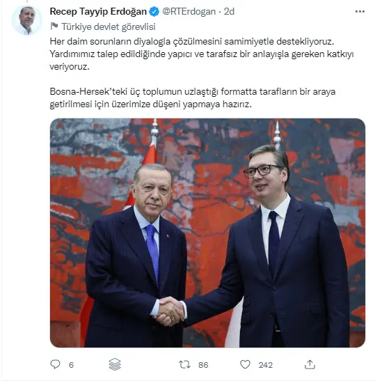 Son dakika: Türkiye ve Sırbistan arasında 7 mutabakat zabtı imzalandı! Başkan Erdoğan’dan önemli açıklamalar: Batı’ya Rusya uyarısı