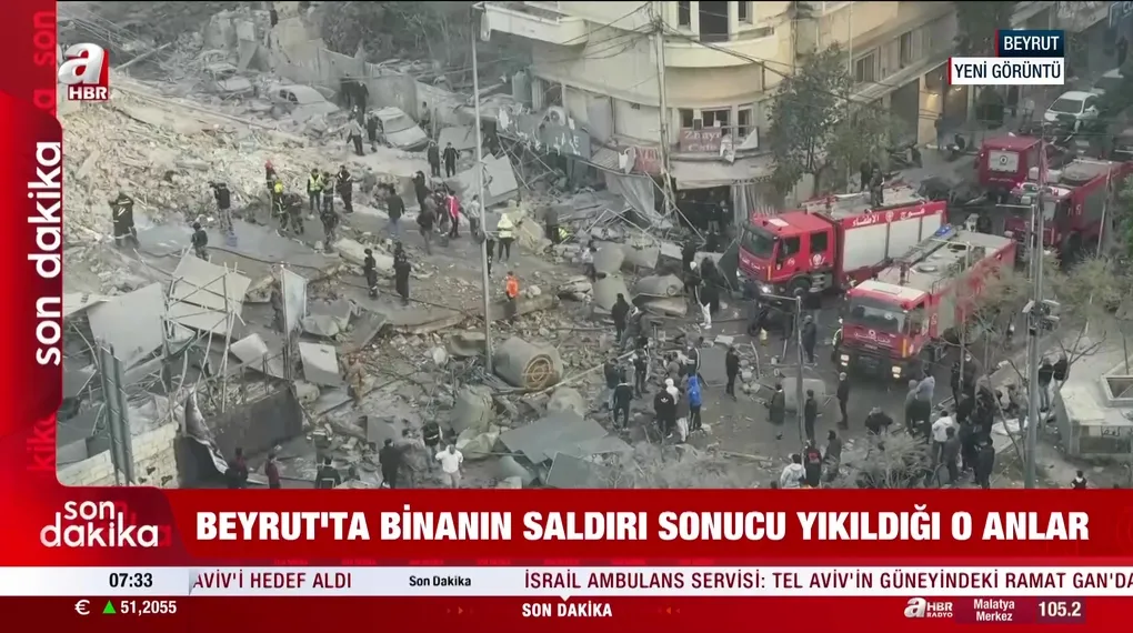 İşte İsrail saldırısında yıkılan bina