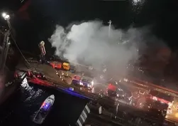 Tuzla'da kuru yük gemisinde çıkan yangın söndürüldü