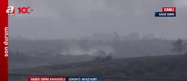 A Haber savaş bölgesinde | Gazze ağır bombardıman altında! Siyah dumanlar bölheyi kapladı