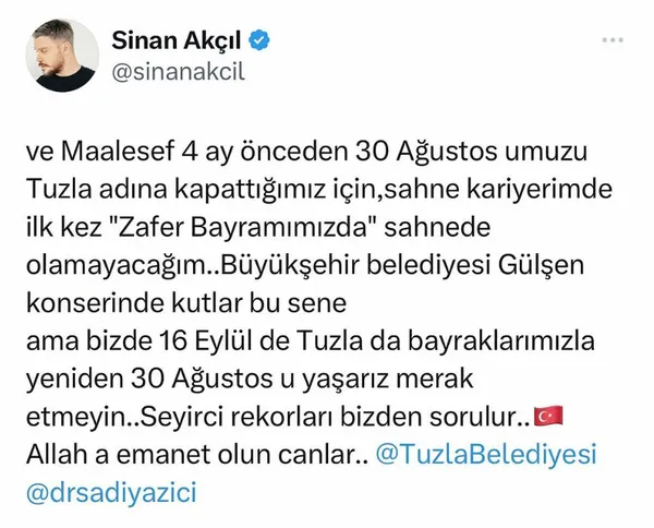 İBB’den Sinan Akçıl’a operasyon! Sahnesini iptal ettiler