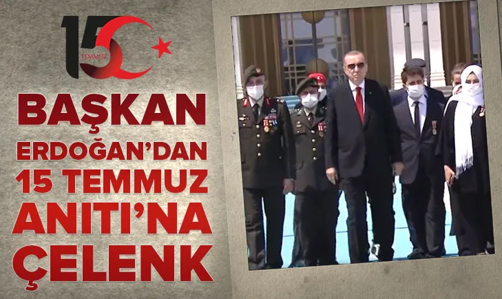 Başkan Erdoğandan 15 Temmuz Anıtına çelenk