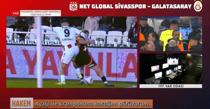 Sivasspor - Galatasaray maçında VAR kayıtları açıklandı! Barış Alper Yılmaz ve Rey Manaj pozisyonunda ne konuşuldu?