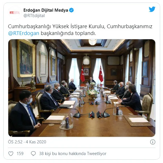 Cumhurbaşkanlığı Yüksek İstişare Kurulu, Başkan Erdoğan liderliğinde toplandı