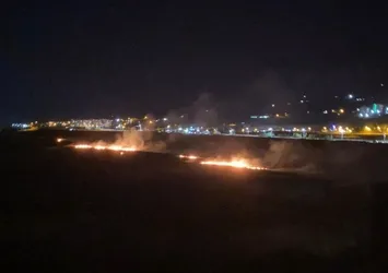 Kahramanmaraş'ta anız yangını