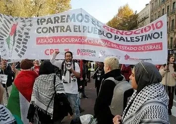 Yasaklara rağmen AB Gazze için tek ses: Fransa’da ve İspanya'da Filistin'e destek gösterisi düzenlendi! Katil İsrail sesleri…