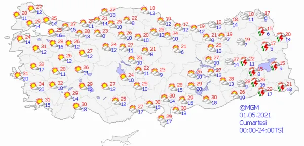 1619462032152.png 3 haftalık tam kapanma öncesi hava durumu bu hafta nasıl olacak? Meteoroloji açıkladı! İstanbul Ankara İzmir'de hava nasıl olacak? - 7