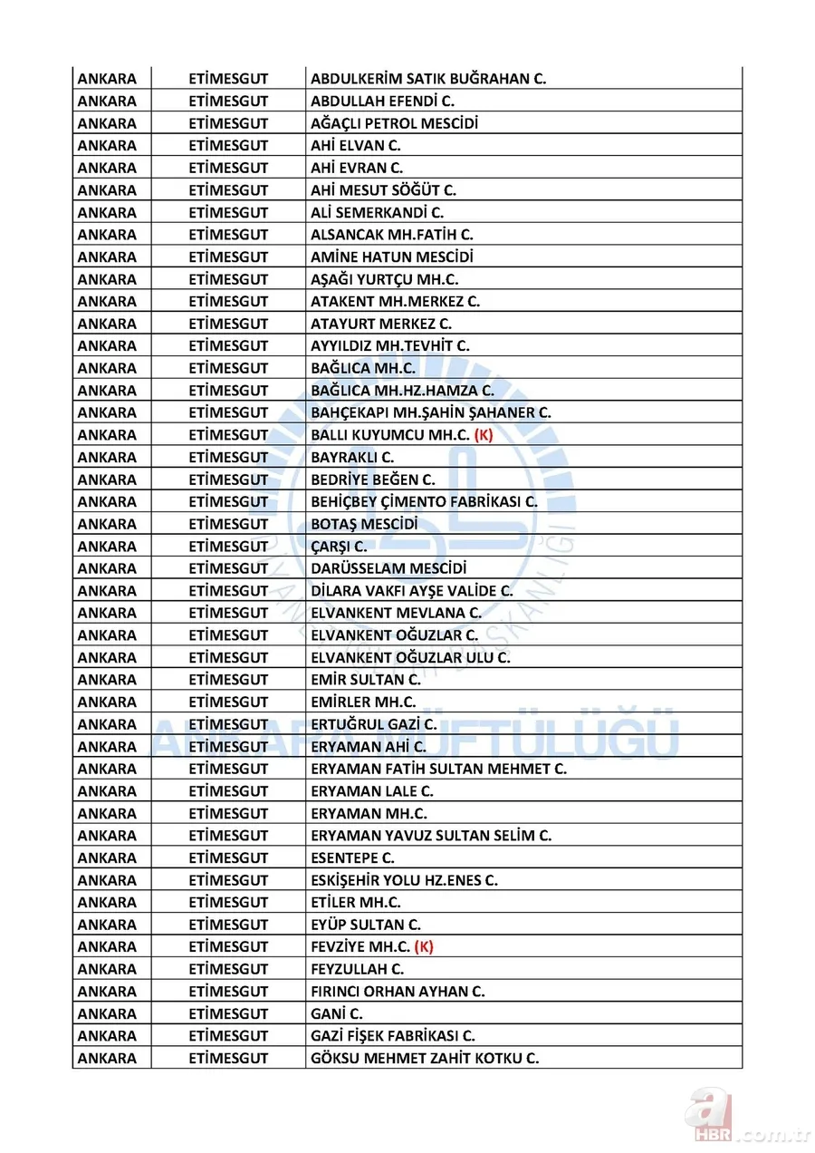 Ankara, İstanbul ve İzmir'de cuma namazı kılınacak camiler açıklandı 16