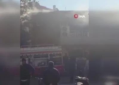 İş yerinde çıkan yangın paniğe neden oldu