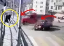 Önce otomobile sonra yayalara çarptı!