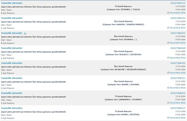 Boş kadrolar için İŞKUR davet ediyor! En az ilkokul mezunu 4.957 kişi alınacak! İşte 2024 Ocak ayı alım yapacak kurumlar…