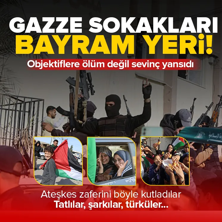 Gazze’de ateşkes böyle kutlandı!