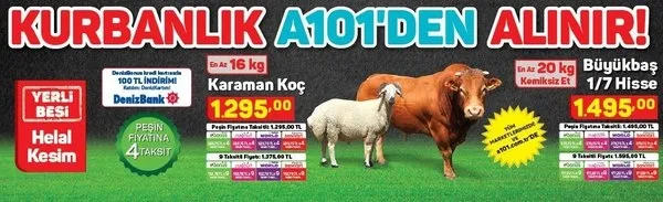 Kurban fiyatları bu sene ne kadar? A101, Carrefoursa, Migros, Bim kurbanlık fiyatları 2020!
