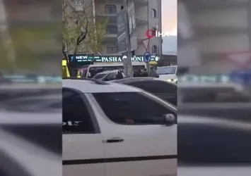 Bursa İnegöl'de trafik kavgası kamerada