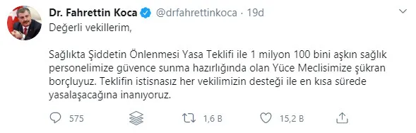 Son dakika: Bakan Koca'dan AK Parti ve MHP'nin kanun teklifiyle ilgili flaş açıklama: Yüce Meclisimize şükran borçluyuz - 1