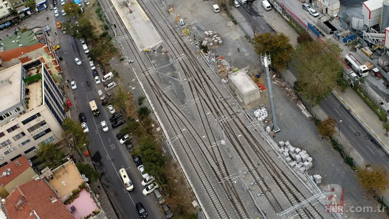 Yüzde 94'ü tamamlanan Halkalı-Gebze banliyö tren hattı havadan görüntülendi 4