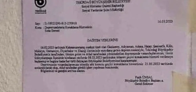 CHP’li Tekirdağ Belediye Başkanı Kadir Albayrak’tan skandal karar! Seçim sonuçlarına kızıp depremzedeleri sokağa atıyor