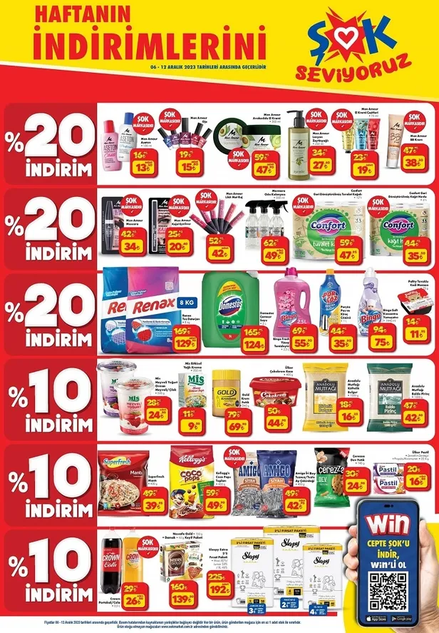 ŞOK 11 Aralık aktüel kataloğu yayınladı! Bu hafta ŞOK’ta %50’ye ulaşan indirim ve peşin fiyatına 6 taksit seçenekleriyle avantajı sunuluyor