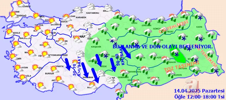 Nisan ayında 2 mevsim bir arada! Zirai don ve toza dikkat: Bugün hava nasıl olacak? İstanbul, Ankara, Hatay, Bitlis... 8