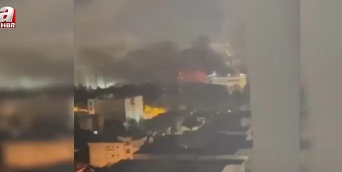 İŞTE İSRAİL BOMBASININ TAHRAN’A DÜŞME ANI