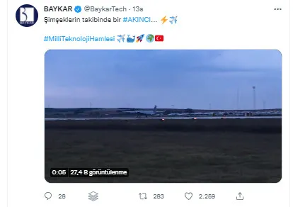 Son dakika: Baykar paylaştı: "Akıncı" şimşeklerin takibinde - 2