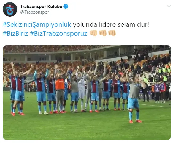 Trabzonspor'dan 8. şampiyonluk mesajı - 1