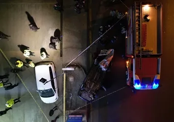 Ankara'da feci olay! Kaza yapan araca başka otomobil çarptı