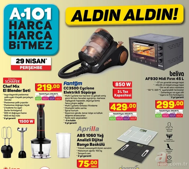 A101 Aldın Aldın kampanyası! 29 Nisan 2021 A101 aktüel ürünler kataloğu dolu dolu! Bu hafta... 12