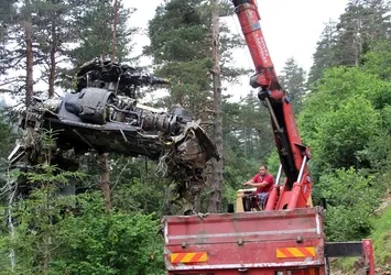 Giresun'da düşen helikopter yakılacak!