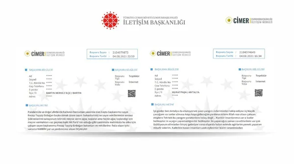 İletişim Başkanı Fahrettin Altun CİMER'e atılan yangınla mücadeleye destek mesajlarını yayınladı - 4