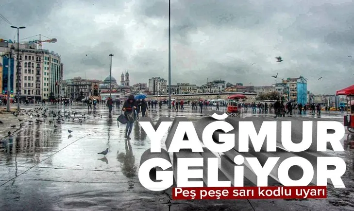 5 günlük hava durumunda sağanak yağmur görüldü! İstanbullulara sarı kodlu uyarı | 2 bölgeye fırtına dönüyor