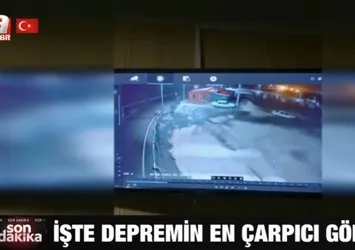 İşte depremin en çarpıcı görüntüsü! Zemin beşik gibi sallandı